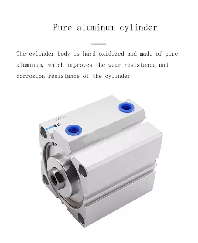 Cylindre d'air mince à double Action pneumatique, 1 pièce, série SDA, 40x5x10x15x20x25x30x35x40x50/60/75/80/100