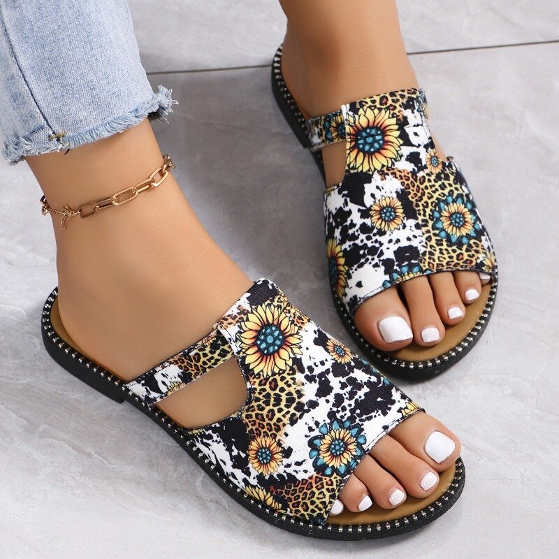 Bohemian Flat Shoes for Women 2024 Summer New Fashion Clip Toe Gladiator Slippers Female Plus Size Soft Beach Flip Flops Zapatos