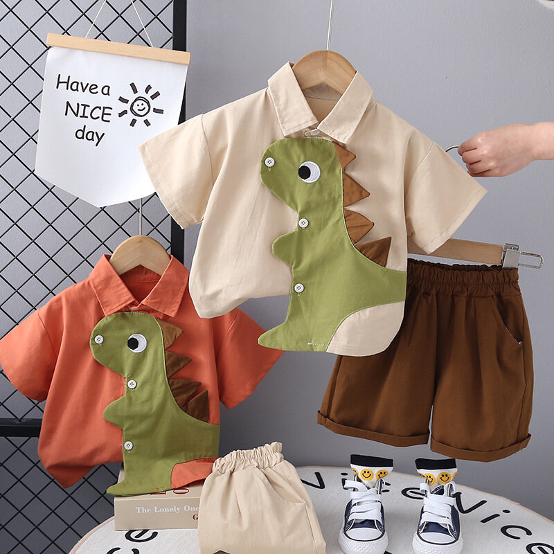 New Summer Baby Clothes Suit Kids Boys Clothing Children Shirt Shorts 2Pcs/Sets Toddler Casual Sports Costume Infant Tracksuits