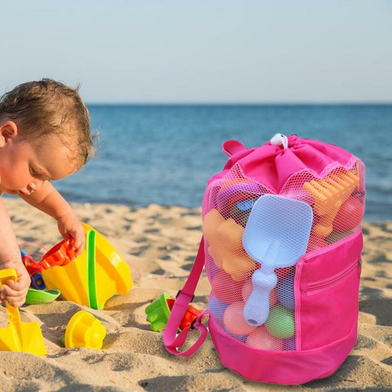 ขายส่งและดรอปชิป! กระเป๋าชายหาดความจุขนาดใหญ่ทนต่อการสึกหรอชายหาดของเล่นเด็กเปลือกหอยเก็บเครื่องมือชายหาด
