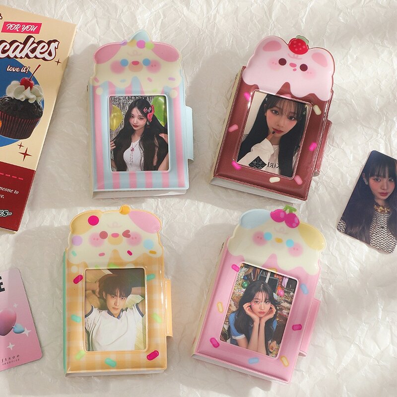 Portacarte fotografica Y2k Album fotografico rosa/blu da 3 pollici Kpop Idol porta carte fotografiche Mini Instax foto raccogliere la memoria delle immagini del libro