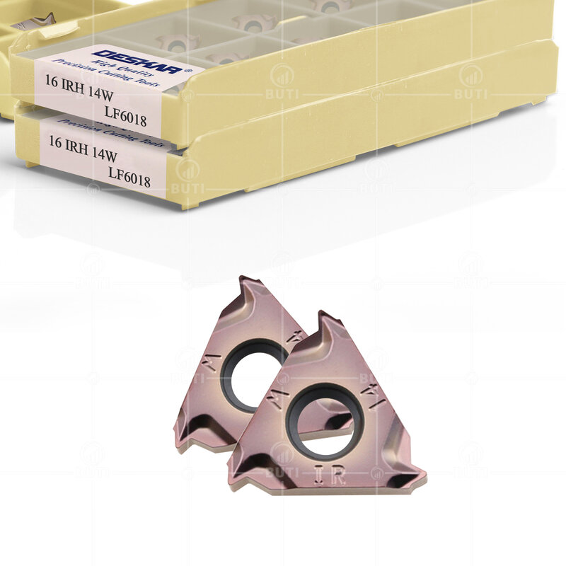 Deskar-herramienta de torneado de inserción de carburo para hoja de acero inoxidable, torno CNC de alta calidad, 16IRH, 11W, 14W, LF6018, 100% Original