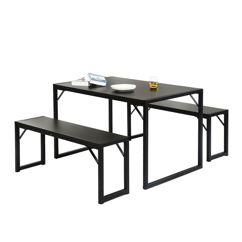 Bancs de table à manger rectangulaires en bois, restaurant commercial, studio Soho Long, snack-bar