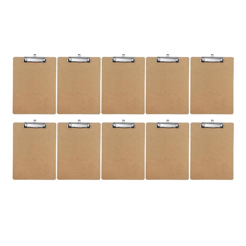 10 pezzi clip per schede in legno cartella piatta supporto per Menu stecche per appunti in legno per ufficio, scuola, forniture per aule marrone durevole