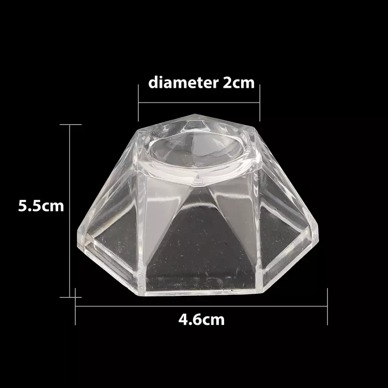 Présentoir en boule de cristal acrylique, base transparente pour ornement de table, accessoire de décoration pour la maison, 1 pièce, 4.6mm, 2mm, 6/7mm