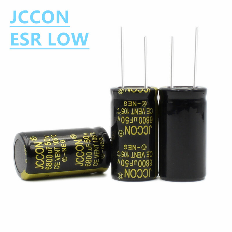 1Pcs JCCON Aluminum Electrolytic Capacitor 50v4700UF 18x35 50v6800uf 22x40 High Frequency Low ESR Low Resistance Capacitors
