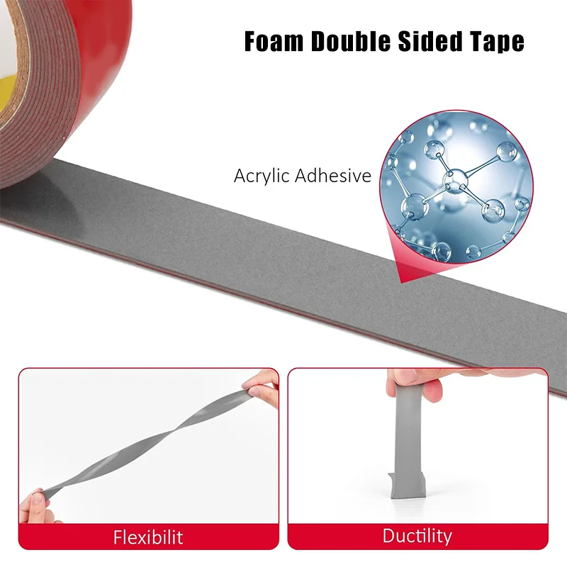 3Meters Double sided Tape Strong Permanent Acrylic Foam Adhesive Tape Sticker for Car Home Indoor High temperature
