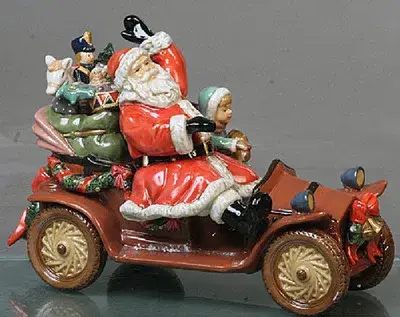 تمثال سانتا كلوز سيراميك ، زينة عيد الميلاد ، ديكور المنزل ، هدية العام الجديد ، ديكور الحفلات