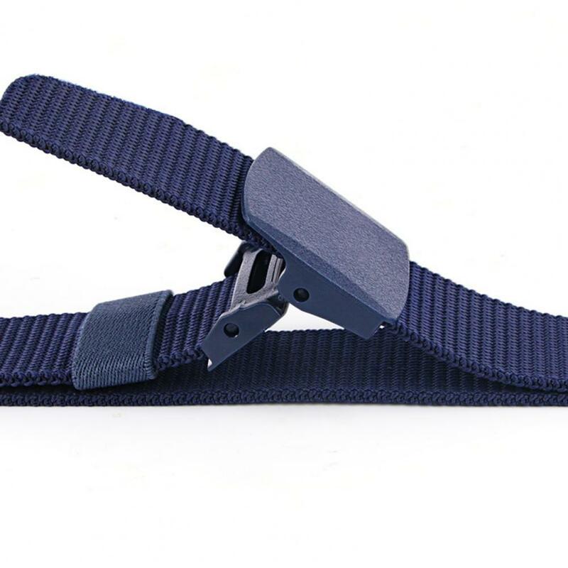 Cinturón de nailon con hebilla cuadrada ajustable para hombre, cinturón ligero táctico para deportes al aire libre, 125cm