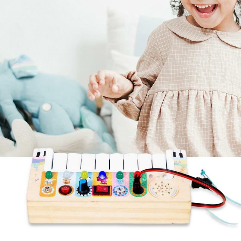Occupato bordo accessori fai da te interruttore pianoforte Toddlers apprendimento cognitivo per ragazze ragazzi bambini 1-2 anni giocattoli educativi per bambini