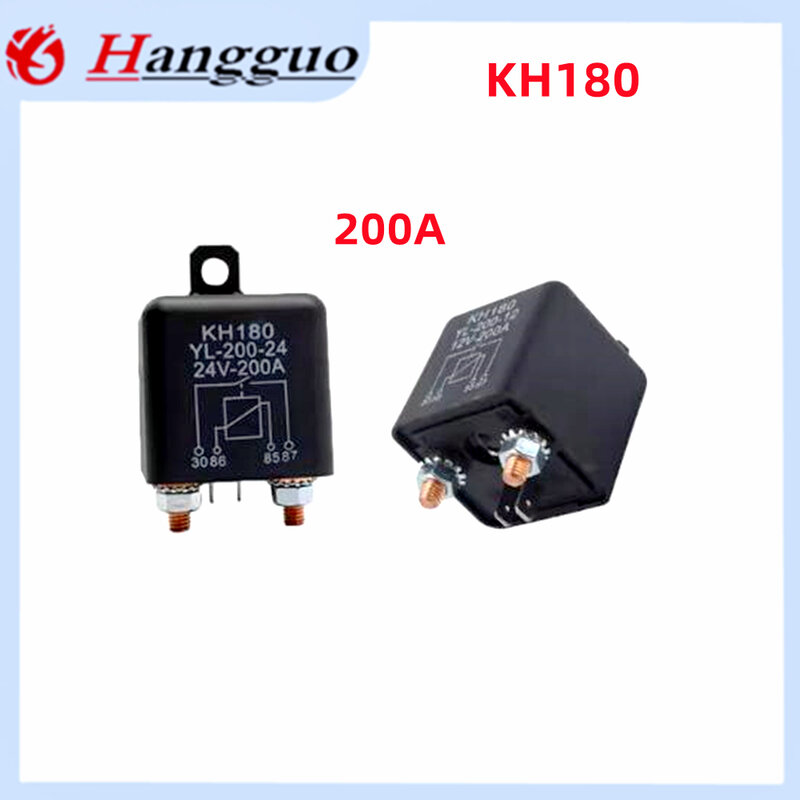 KH180 relè elettromagnetico automobilistico 12V 24V 120A 200A 250A 4PIN avvio ad alta corrente preriscaldamento relè normalmente chiuso