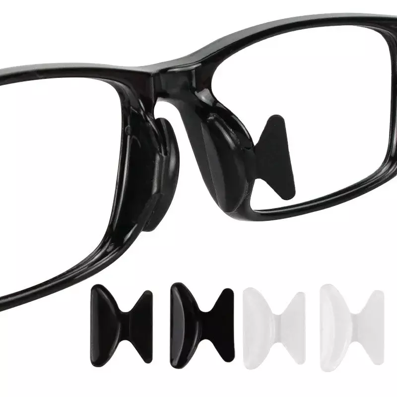 5 pares antiderrapante silicone vara em almofadas de nariz para óculos óculos de sol óculos anti-deslizamento macio óculos almofadas adesivo