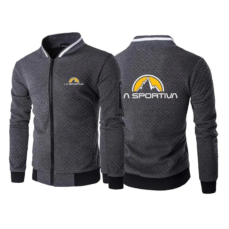 2024 spring and autumn men's La Sportiva Logo printed zipper round neck outdoor sweatshirt zipper street casual cardigan jacket