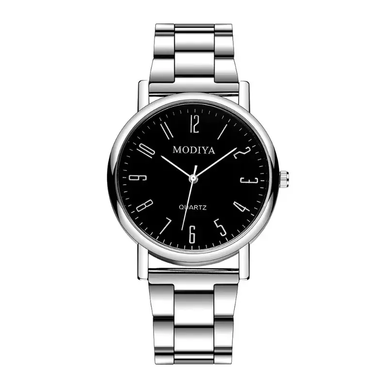 Relógio de quartzo com mostrador numérico masculino, cinto de malha de aço, relógio de luxo, marca casual
