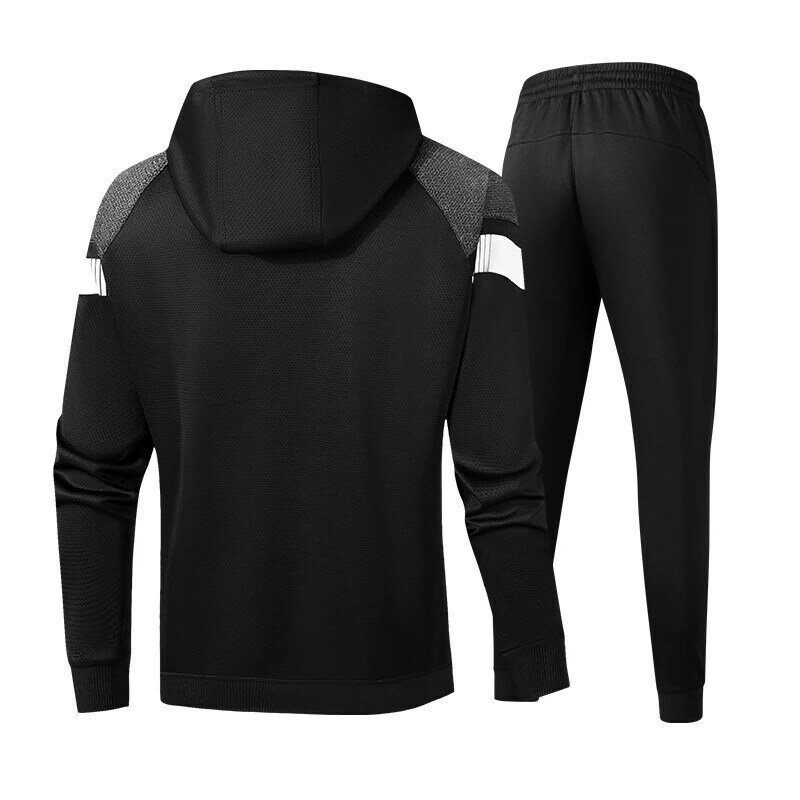 Tracksuit Men Sportswear Suit New Fashion Autumn Clothing Casual Hooded Sets 2 Pieces Sweatshirt + Sweatpants Asian Size L-5XL