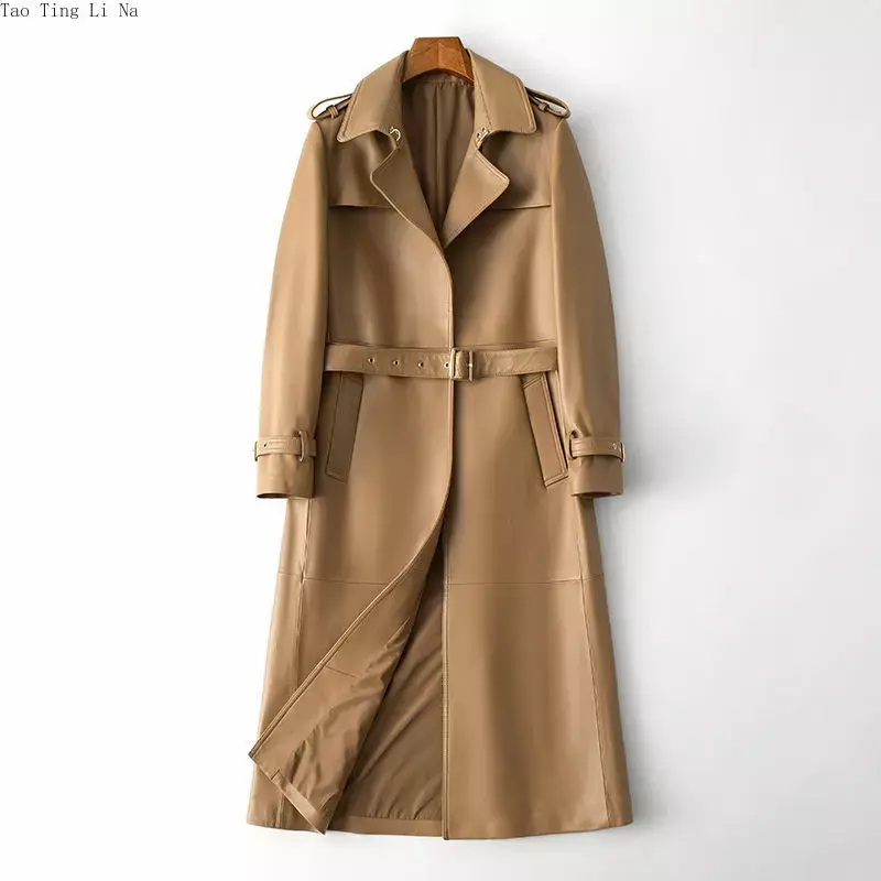 2023 nuovo cappotto in vera pelle di pecora giacca a vento in vera pelle di pecora con lacci H40