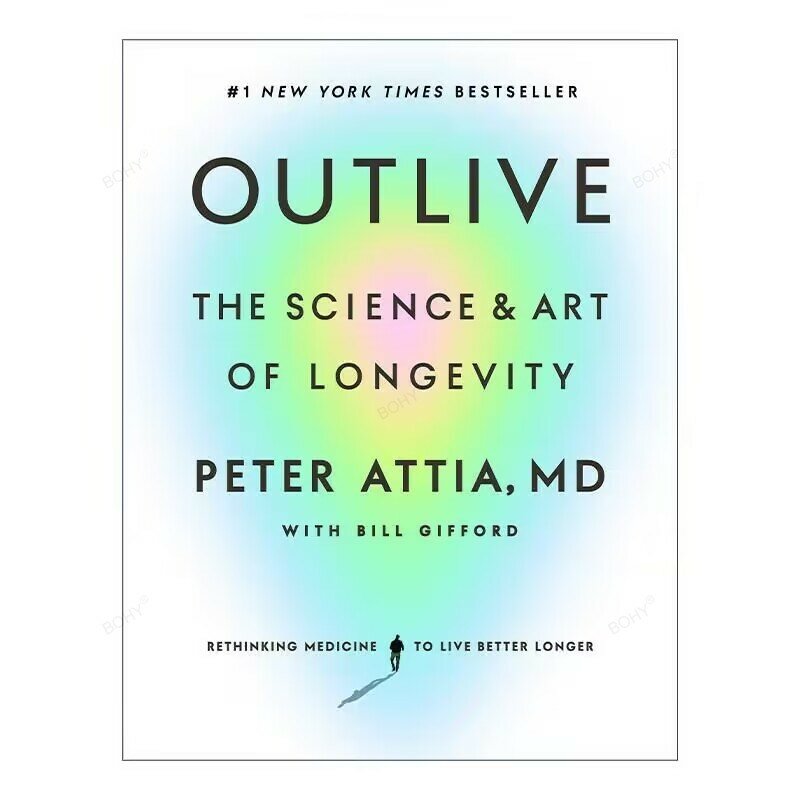 Libro de Paperback en inglés, Outlive de Peter Attia, la Ciencia y el arte de la longevidad