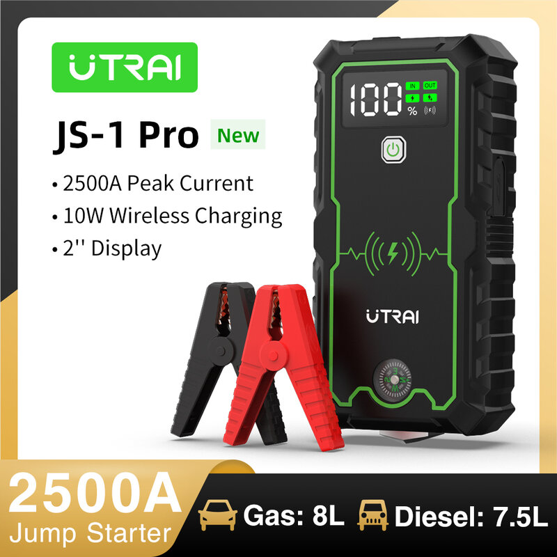 UTRAI Power Bank 2500A Jump Starter caricatore portatile Car Booster 12V dispositivo di avviamento automatico avviamento batteria per Auto di emergenza