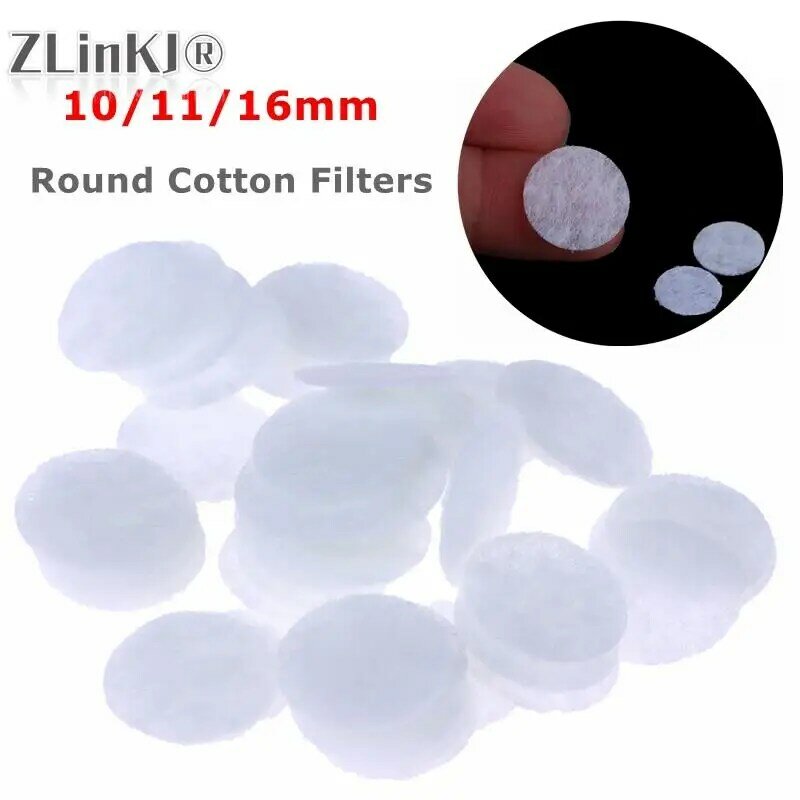 50pcs/pack 10/11/16mm Microdermabrasion Cotton Filters Replacement For Face Care And Blackhead Removal Vacuum Filters Accessory