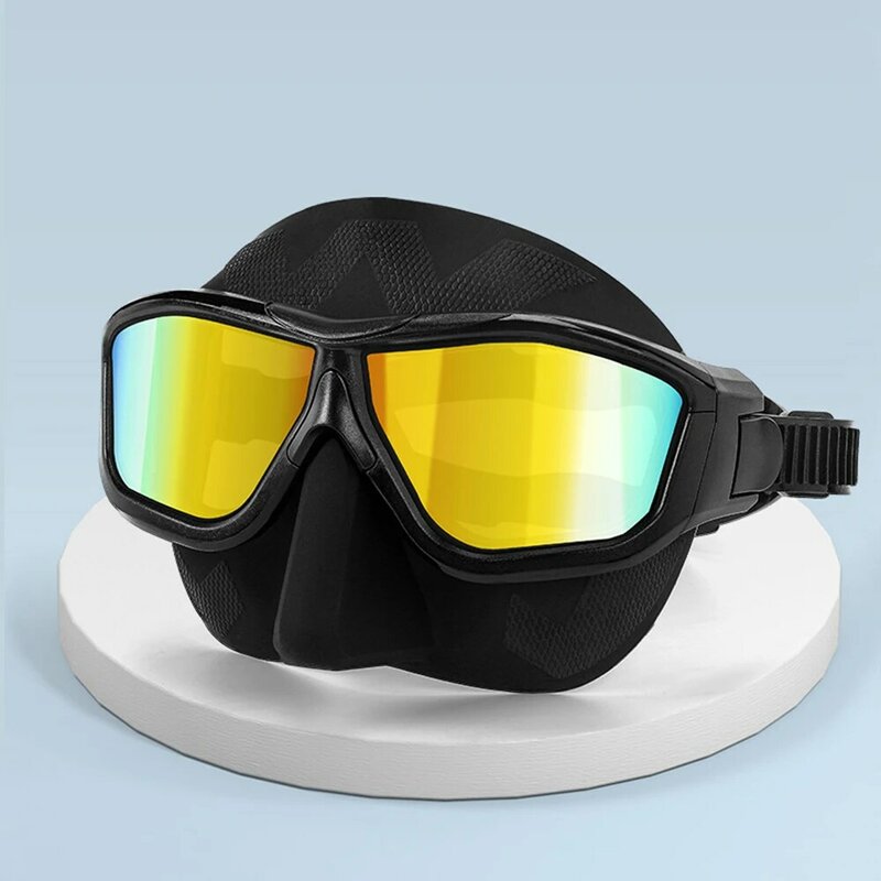 Masker Selam Gratis Mode Bingkai Besar HD Anti-kabut Profesional Peralatan Snorkeling Kacamata Selam Scuba Bingkai Besar Wajah Penuh