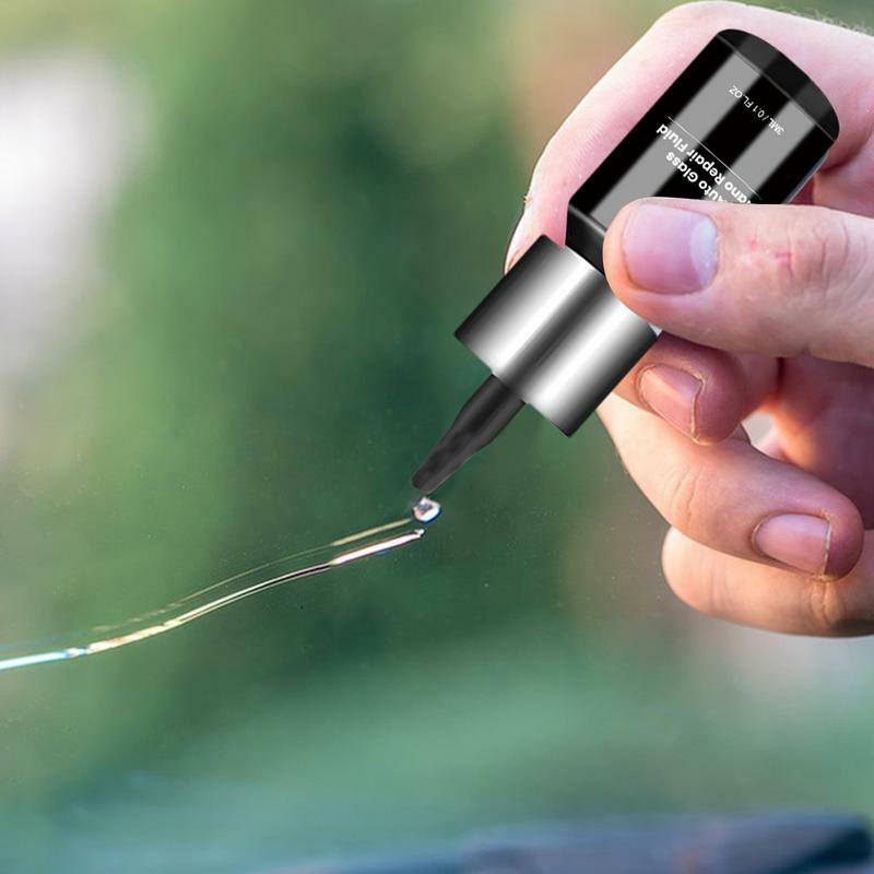 Glass Nano Repair Fluid Kit di riparazione per vetro incrinato colla per riparazione in frantumi Set di riparazione per vetri per auto per veicoli parabrezza per auto