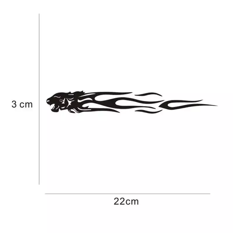 호랑이 불꽃 토템 자동차 데칼 스티커, 22cm 오토바이 스티커 장식, 창의적인 패션 자동차 스타일링 스티커, 2 개