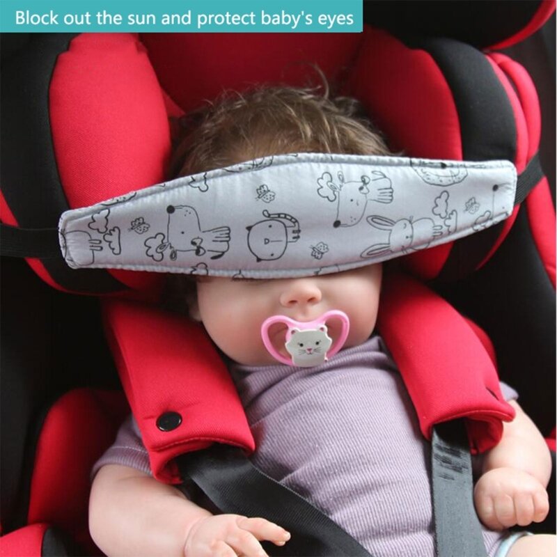 Soporte de seguridad para viaje en coche para niños, reposacabezas para dormir, cochecito infantil, bandas ajustables, envío directo