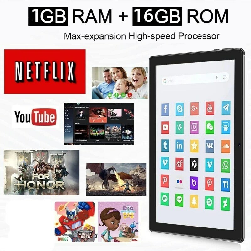 Newest 7 INCH RCT6973 Android 6.0 Tablet 1GB+16GB Quad-Core Dual Camera 1024 x 600 pixels RK30sdk CPU