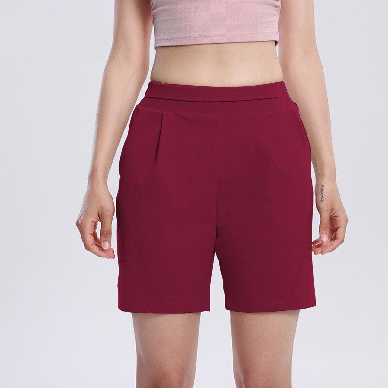 NWT-pantalones cortos elásticos de 2 colores para mujer, ropa de verano, algodón, sensación, parte inferior deportiva, Yoga, envío gratis