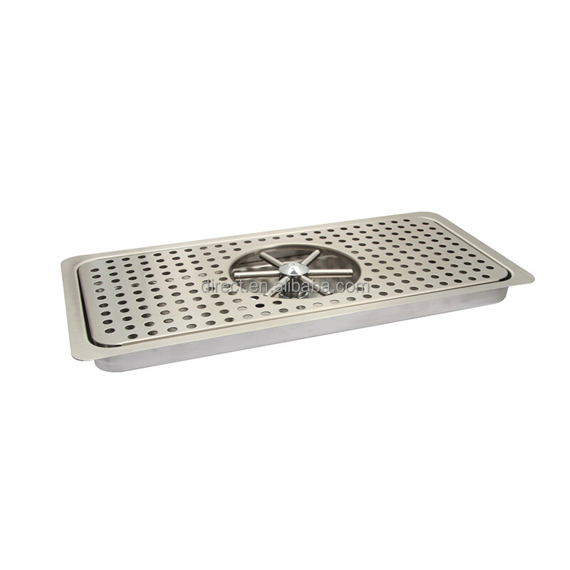 hot selling stainless steel drip tray with glass rinser 430x210mm, 530x210mm, 630x210mm, 810x190mm stainless steel drip tray
