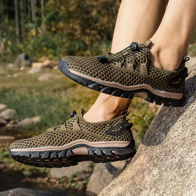 Caminhadas รองเท้าเดินป่ากันลื่นสำหรับผู้ชายระบายอากาศได้ดี, รองเท้าปีนเขารองเท้าลุยน้ำชายหาด