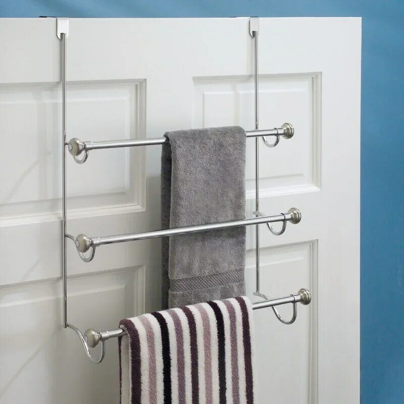 InterDesign-toallero para puerta de ducha, cromado/cepillado, York