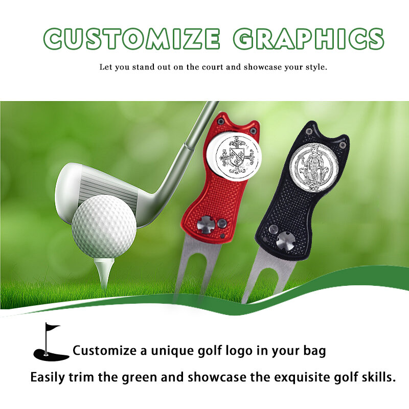 Magnetische Pet Clip Met Beweegbare Bal Logo-Golfaccessoires En Uitrusting, Aanpasbaar Ballogo, Vintage Zwart-Wit Logo