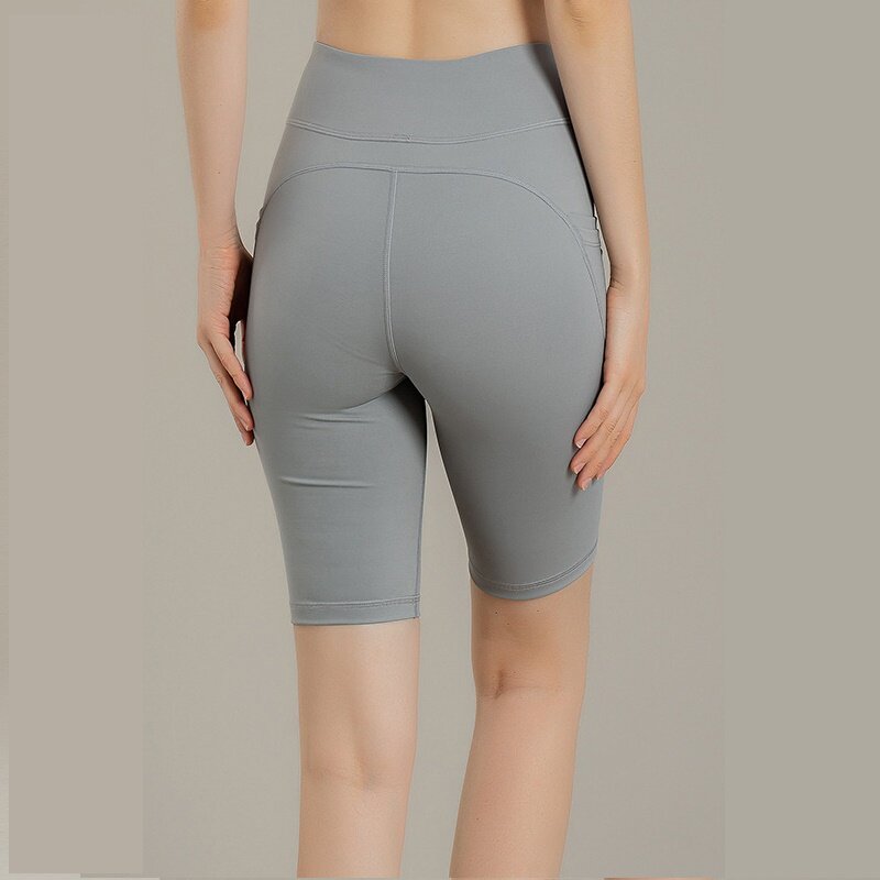 Lulu celana pendek bersepeda wanita, Legging tipis latihan Yoga, celana olahraga, celana Gym ukuran plus untuk wanita