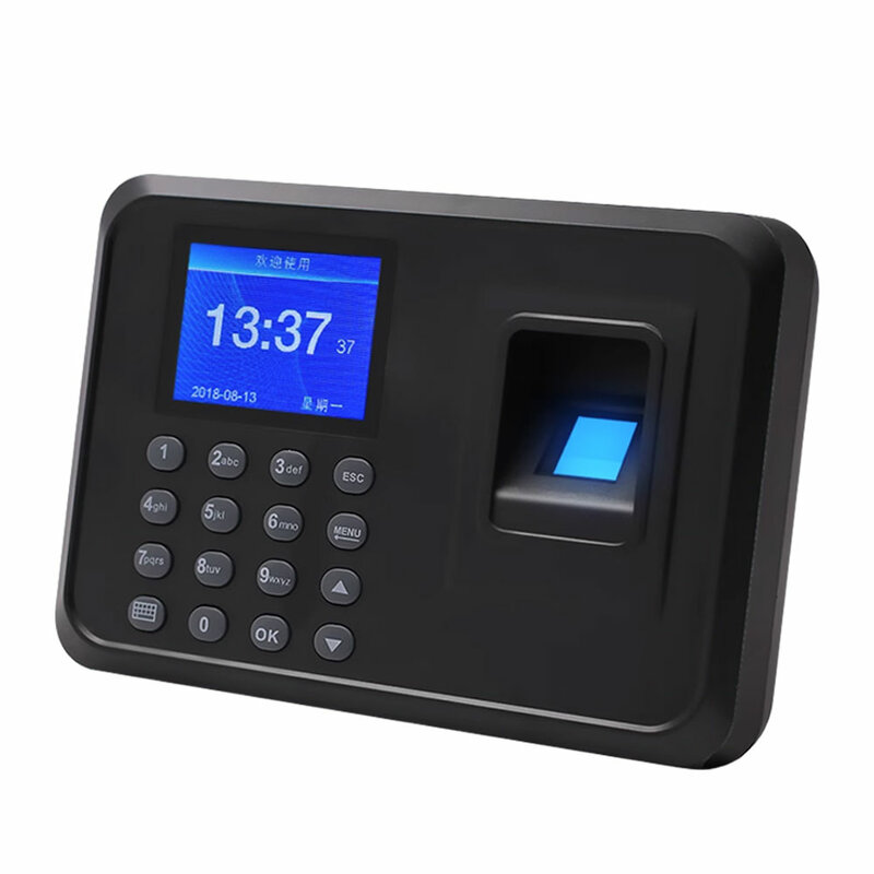 2.4 Inch A5 Biometric Time Attendance System USB Recorder Fingerprint Reader Clock in Employee Control Machine Electronic Device