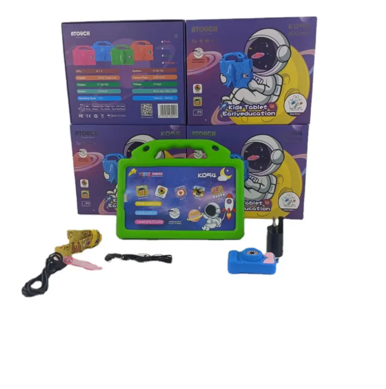Atouch-Tableta de aprendizaje de educación temprana para niños, Tablet KD54 de 8 pulgadas, con juguetes pequeños