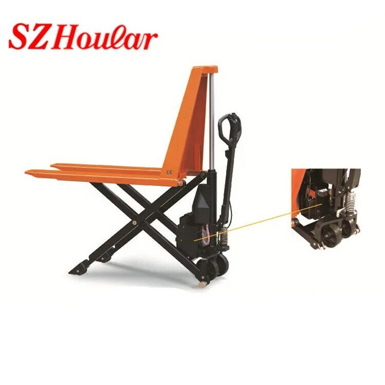 Electric High-Lift Pallet Truck With Single Piston Electric Hand Scissor Lift Pallet Truck Electronic Scissor Truck 800mm