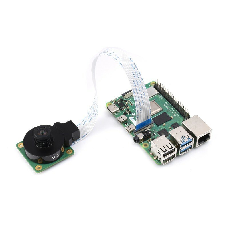 Waveshare M12 High Resolution Lens, 16MP, 105° FOV, 3.56mm Focal length, Compatible with Raspberry Pi High Quality Camera M12