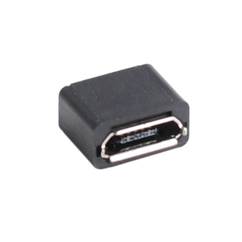 Connecteur Micro USB femelle 100 pièces, fil à souder avec couvercle noir 5P