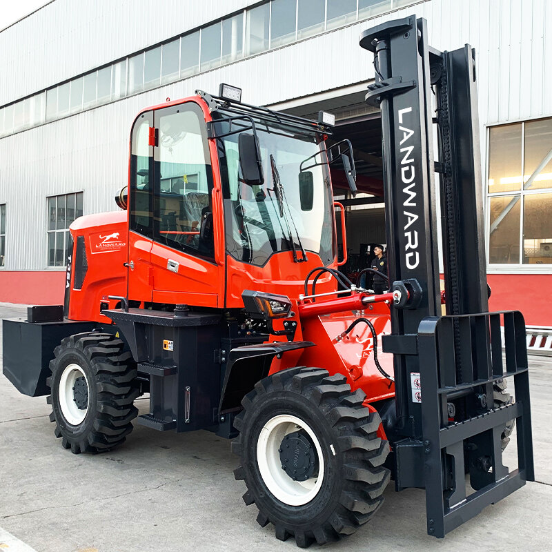 High Quality Rough Terrain Forklift 3.5 Ton Customized Articulated Diesel Forklifts Factory Directly Sale 6Ton Off-road Forklift