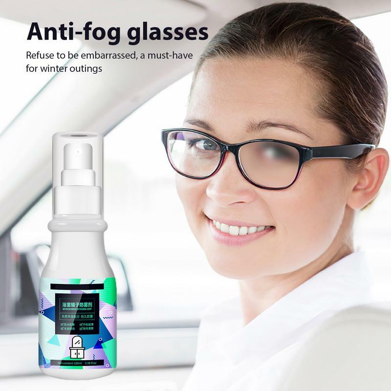 Anti Fog Windshield Spray, Car Defogger, Agente de revestimento para lentes de vidro transparente, Prevenção eficaz do nevoeiro para óculos e pára-brisas do carro