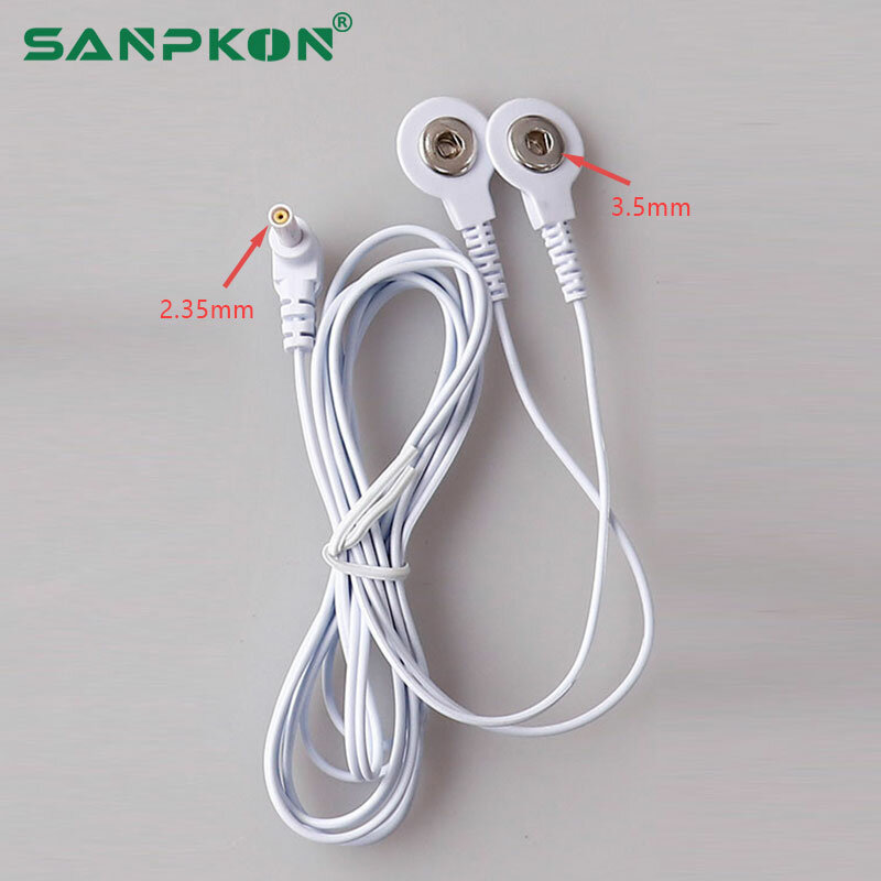 2 Way 2.35mm Plug Electrode Wire for Electrode Pads Tens Unit EMS Massager Electrical Muscle Stimulator Electrode Cable Line