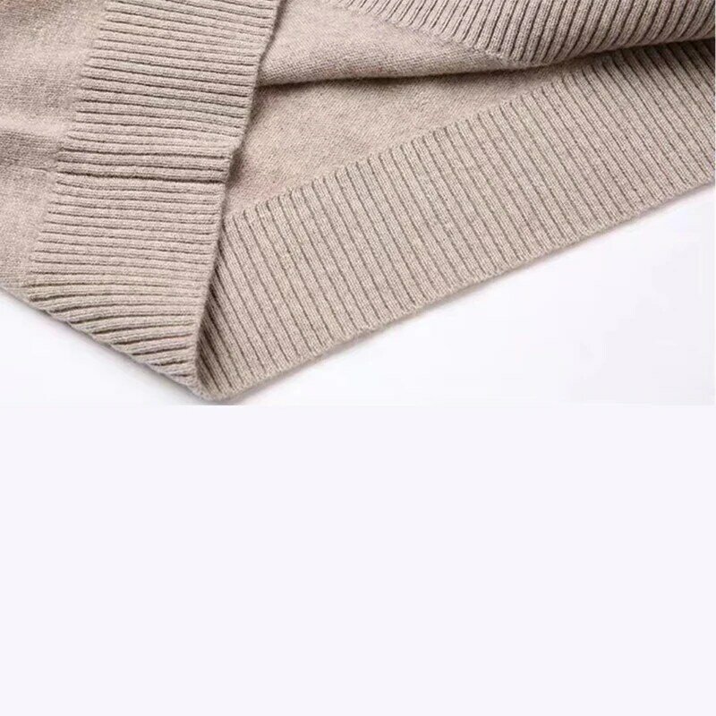 2023 Men's Autumn and Winter High Neck Bottom Shirt Slim Fit Long Sleeve Knit Sweater  Solid Color  Mens Clothes