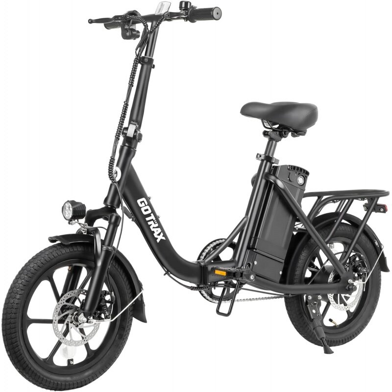 Gotrax-Bicicleta Elétrica Dobrável NEPHELE com R, Assistência a Pedal e Velocidade, Potência de 15,5 mpph, Motor 350W, 16 ", Max 25Miles Range