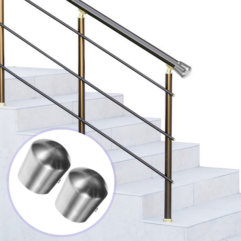 Capuchons d'extrémité de main courante pour marches d'escalier, couvercle de main courante, raccords, poteau rond, couvertures de bancs en acier inoxydable