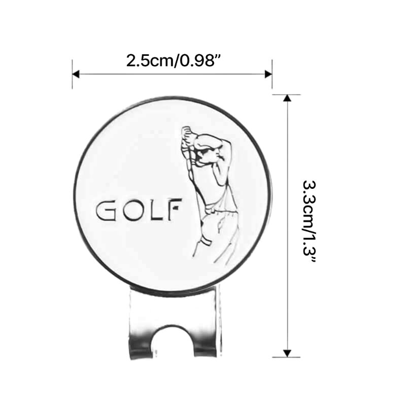 652F Marker do piłek golfowych ze standardowym magnetycznym klipsem do kapelusza Funny Golf Marker do piłek golfowych Klips do