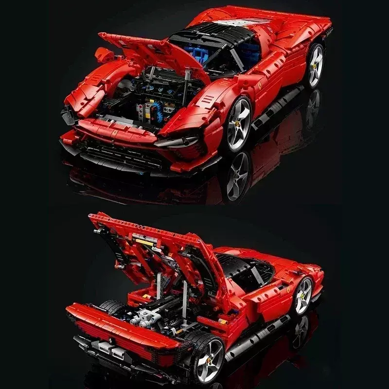 Nuovo compatibile tecnico 42143 Ferraried Daytona SP3 Supercar Building Blocks mattoni modello di auto per regali di natale per adulti e bambini