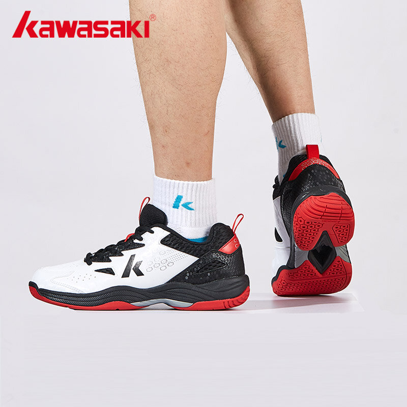 Kawasaki Brand New buty do badmintona męskie tenisowe Anti-twish Design oddychające buty sportowe męskie trampki A3307