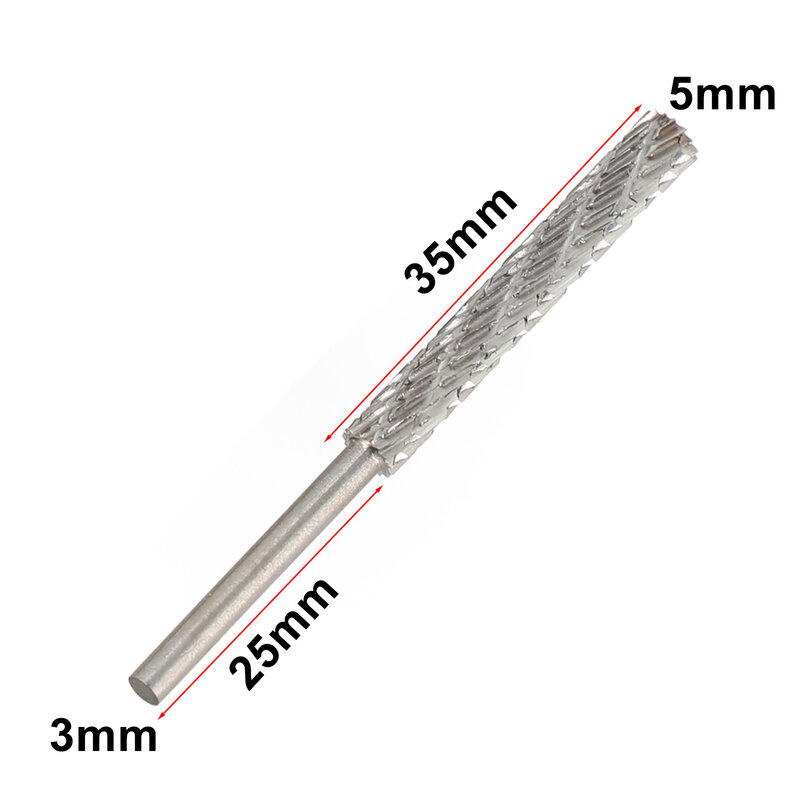 1/2PC 3mm Rotary Burrs Set High Speed Steel Rotary Burr Tools For Plastic Wood Carving Rotary Engraving Bits File Milling Cutter