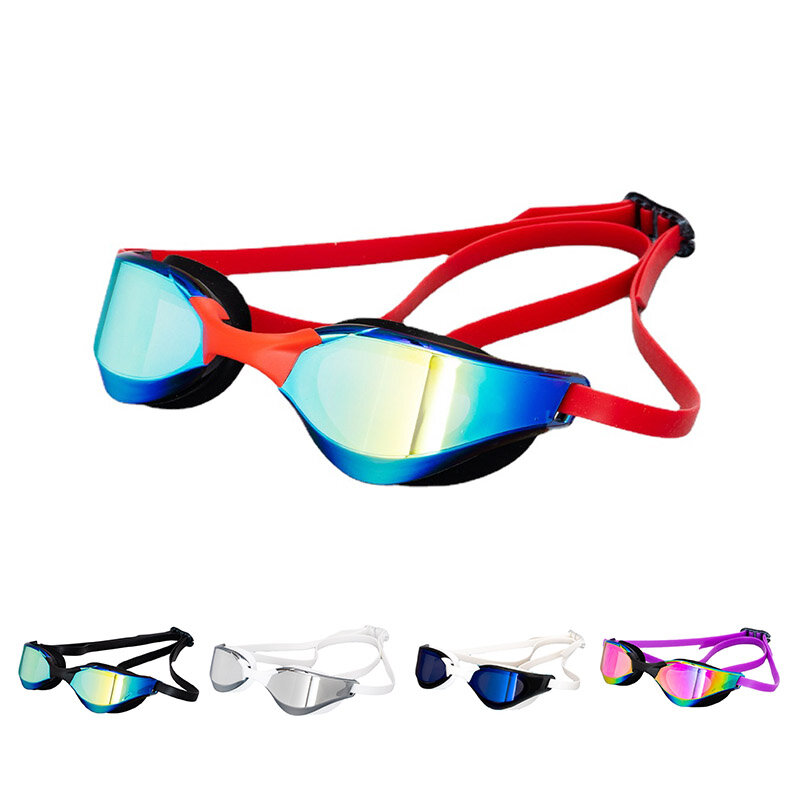 Lunettes de natation myopie pour hommes et femmes, lunettes de course, bouchon d'oreille, lunettes de piscine professionnelles, anti-buée, lunettes optiques étanches